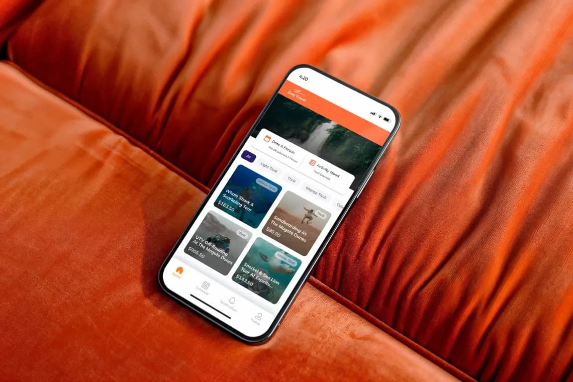 Zoey Travel Mobile App Interface